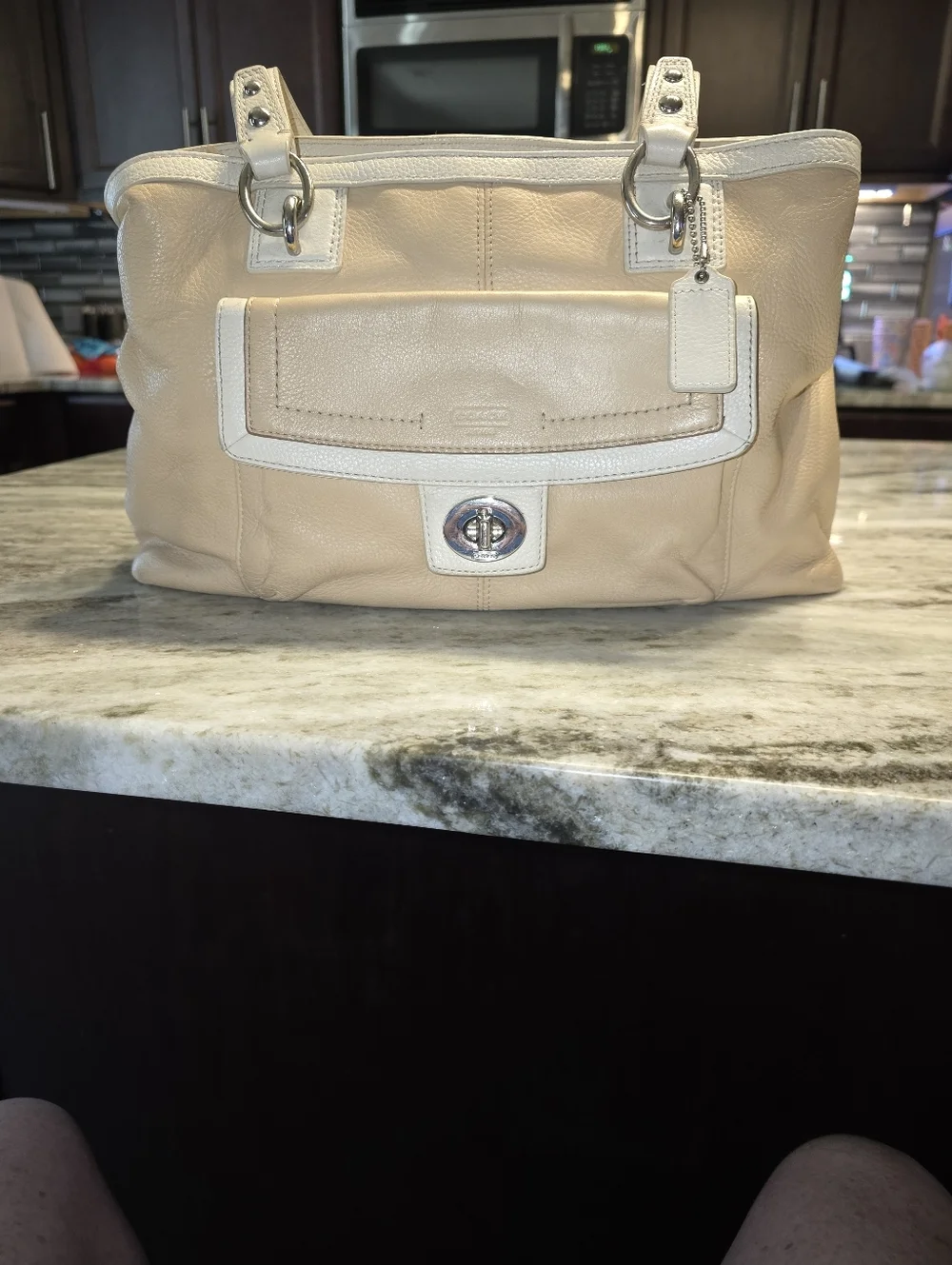 Coach Penelope Leather Shoulder Tote Bag